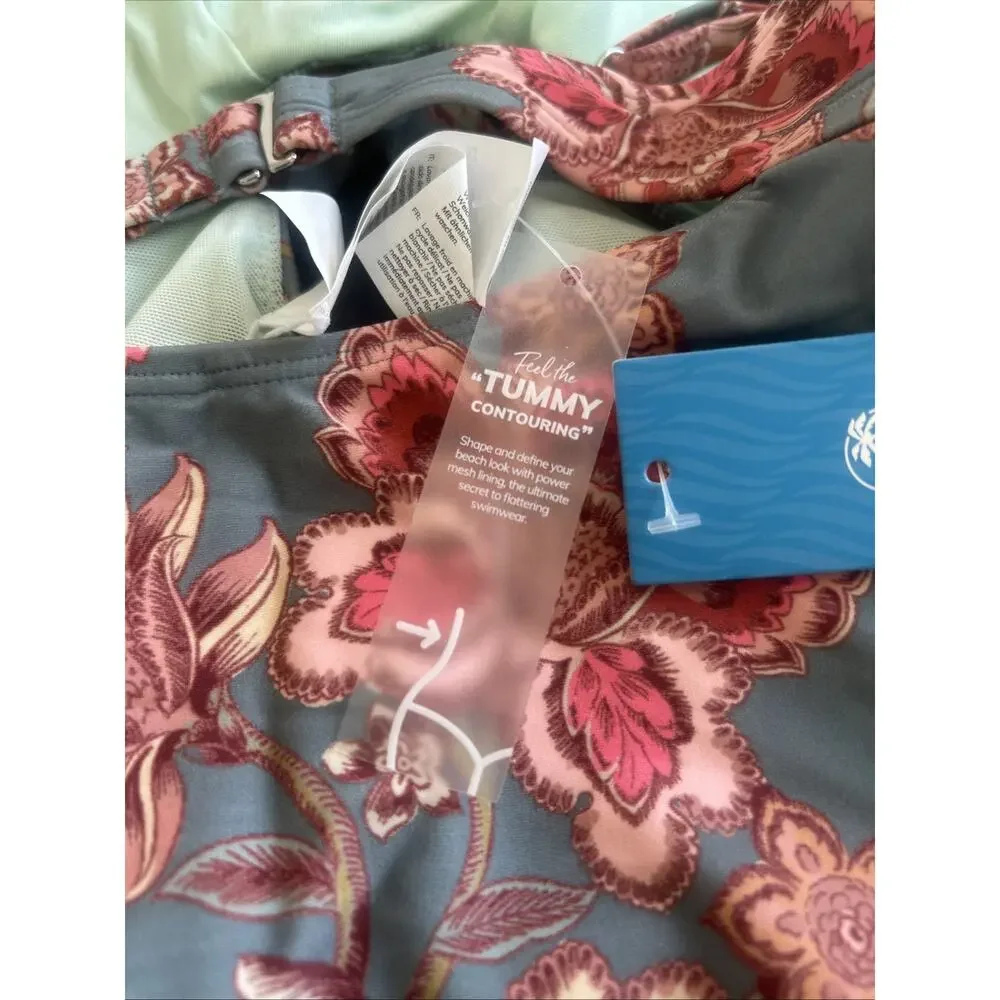 Cupshe Women's One Piece Swimsuit Tummy Control V Neck Bathing Suit Size Medium - Picture 11 of 16